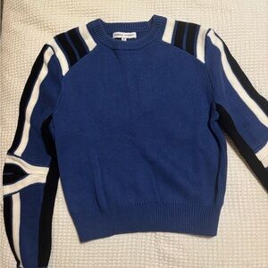 Rebecca Minkoff Blue and Black Crewneck Sweater